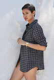 The Florian Button-up in Black Sun Star