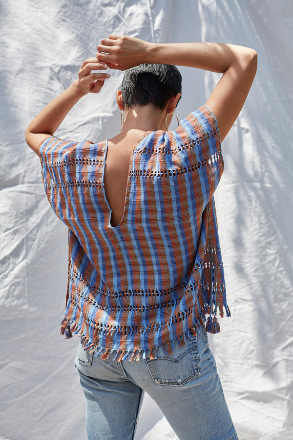 The Caftan Shorty in Desert Stripe