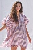 The Salina Caftan in Lilac Stripe