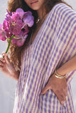 The Salina Caftan in Lilac Stripe