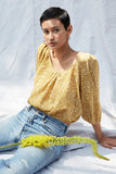 The Elba Crop Top in Marigold Floral