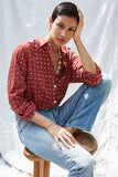 The Florian Button-up in Henna Sun Star