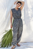 The Lucca Jumpsuit in Black Western Floral