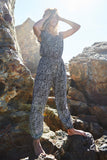 The Lucca Jumpsuit in Black Western Floral