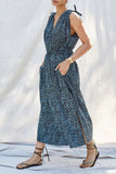 The Lido Dress in Blue Western Floral