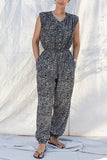 The Lucca Jumpsuit in Black Western Floral