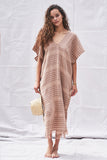 The Maxi Caftan in Pink Sand