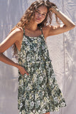 The Haydee Sundress in Olive Tropical