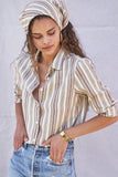 The Florian Button-up in Terra Stripe